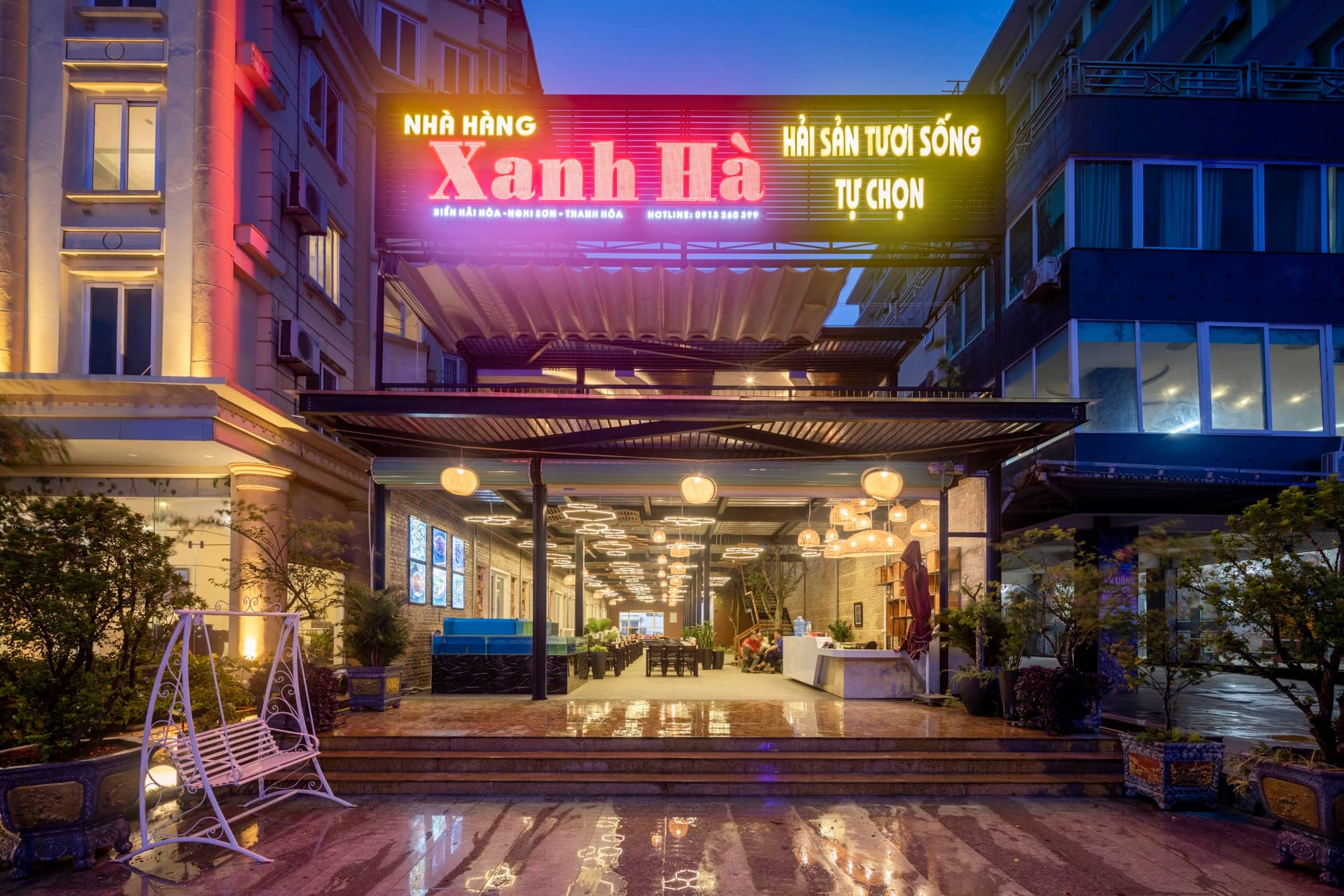 Biển hiệu Nhà hàng Xanh Hà